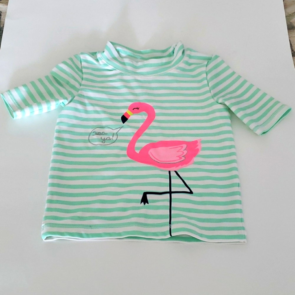 Carter's flamingo swim shirt rashgaurd